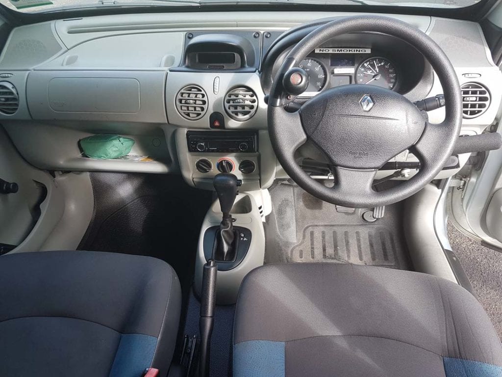 Dashboard view of hand controlled Renault Kangoo