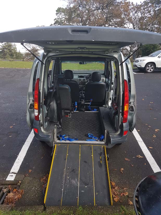 Rear ramp of Wheelchair accessible Renault Kangoo