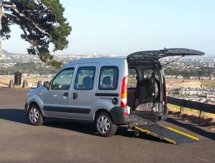 Wheelchair accessible Renault Kangoo with lowered floor and rear ramp