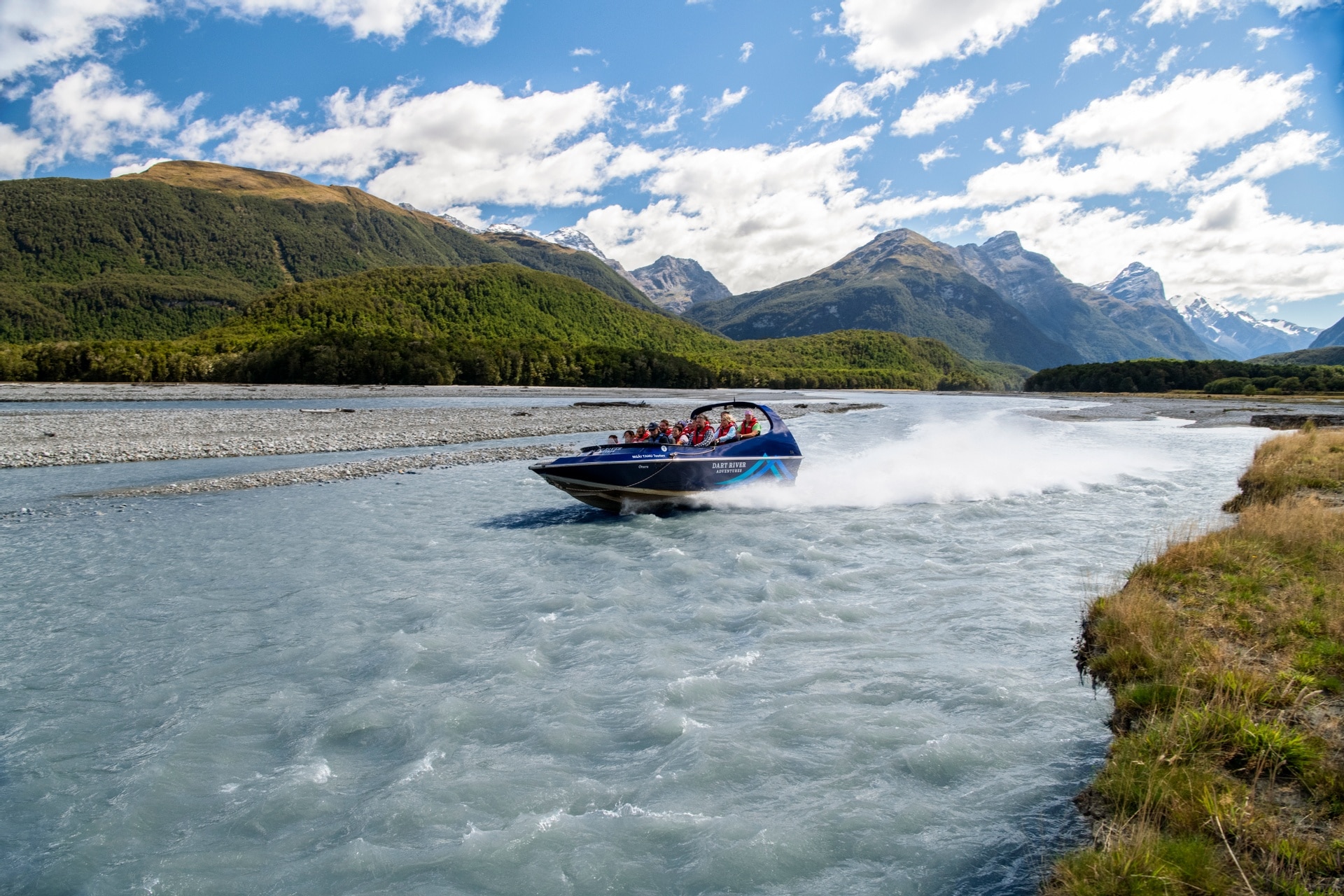 Jet boar Glenorchy Otago Adventure Alistair Guthrey - Visiting NZ