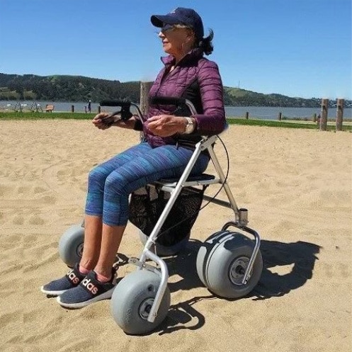 rollator1 - Toes in the Water - Whangamata Beach