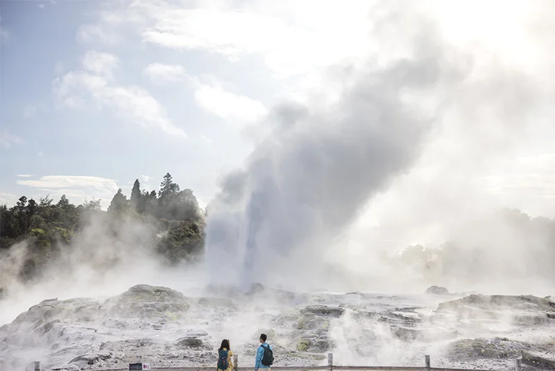 te puia pohutu geyser erupting miles holden - Explore Wheelchair Accessible Adventures in Rotorua