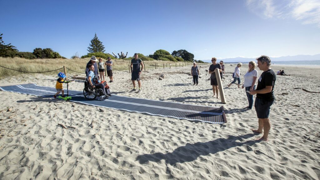 MobiMatTahunanuiBeach 1024x576 - Nelson - Beach Wheelchair