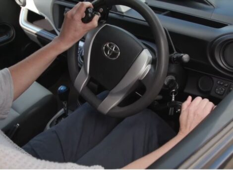 2025 03 25 12 39 17 1 Driving a Hand Control vehicle made easy with Freedom Mobility. YouTube an 470x344 - ‘It’s like an alternative Uber’. Holly Adams from Methven talks through driving after ankle injury.