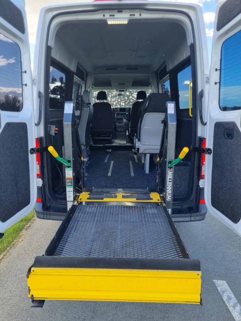 VW Crafter wheelchair Accessible van withHoist in Action 5